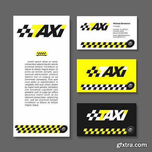 Collection of corporate business card sticker template flyer banner 25 EPS