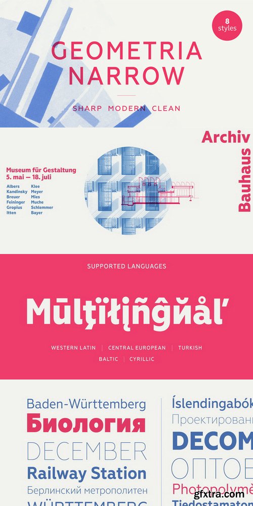 Geometria Narrow Font Family $160