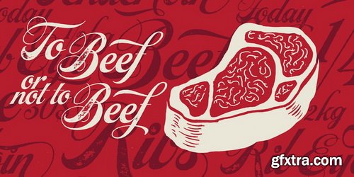 Steak Font Family $79