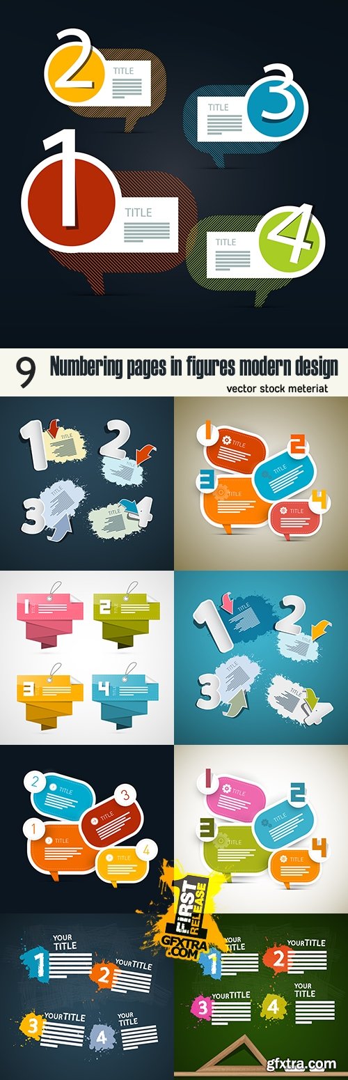 Numbering pages in figures modern design