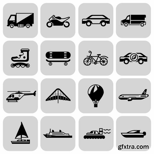 Collection of icon car theme vehicle spare part repair 25 EPS