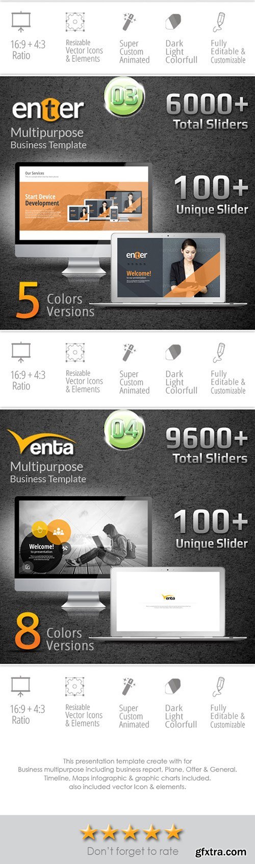 GraphicRiver - 4 in 1 Business PowerPoint Bundle 10356358