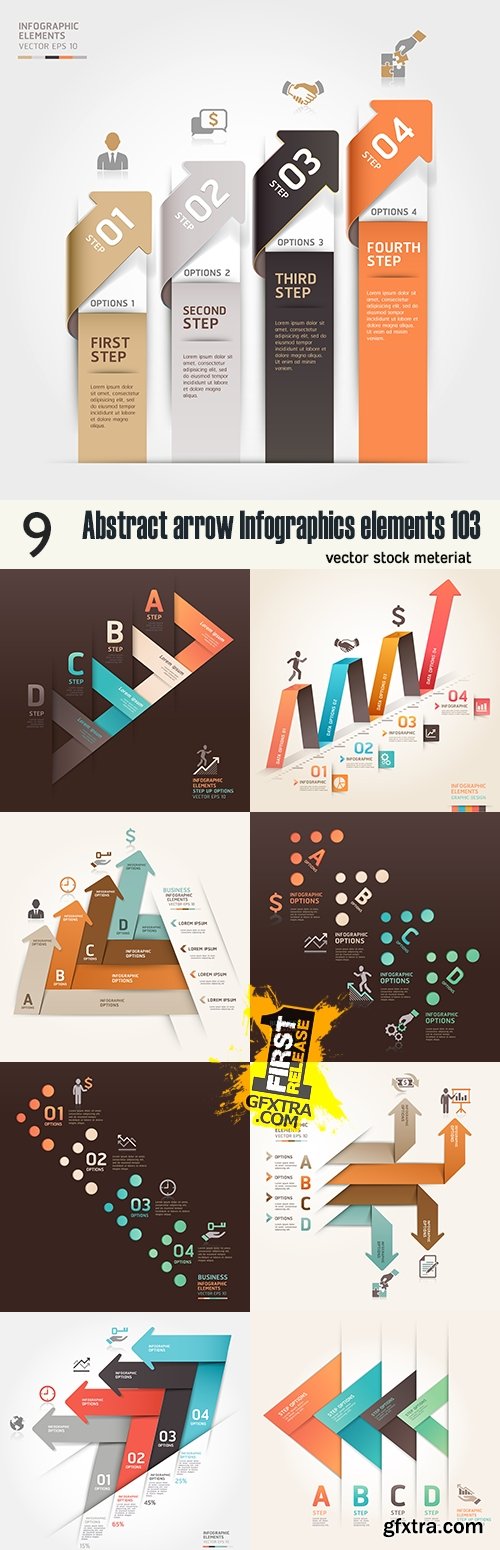 Abstract arrow Infographics elements 103