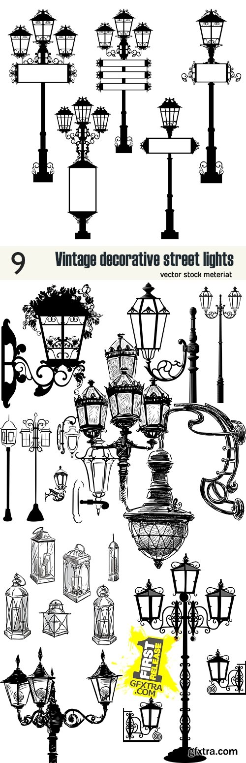 Vintage decorative street lights