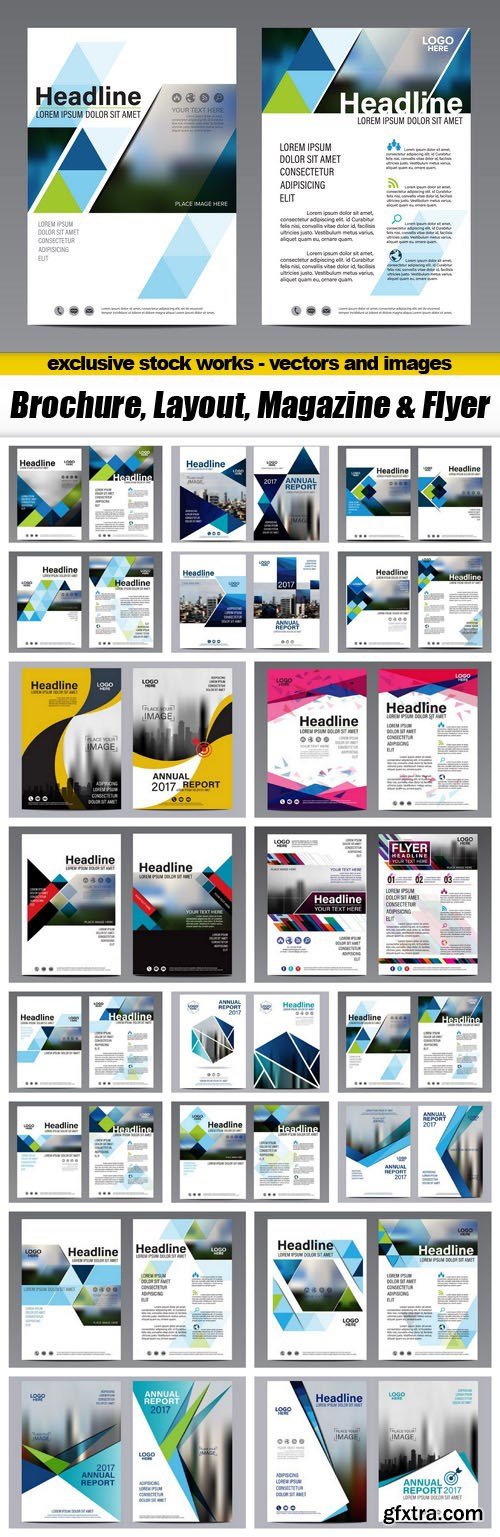 Brochure, Layout, Magazine & Flyer - 20xEPS