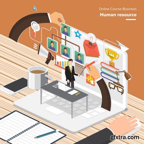 Online Course - Flat Business Concept - 24xEPS