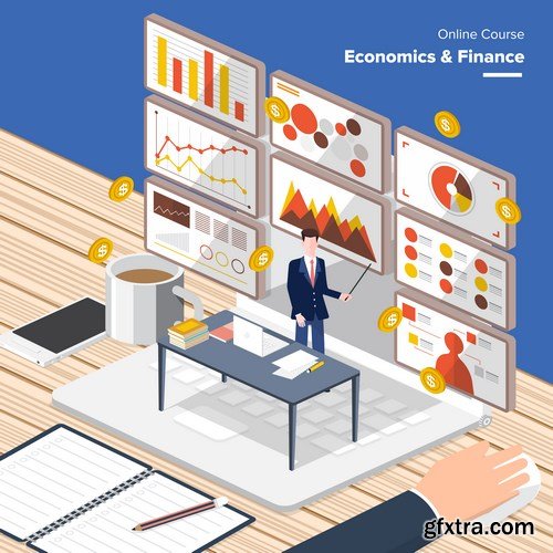 Online Course - Flat Business Concept - 24xEPS