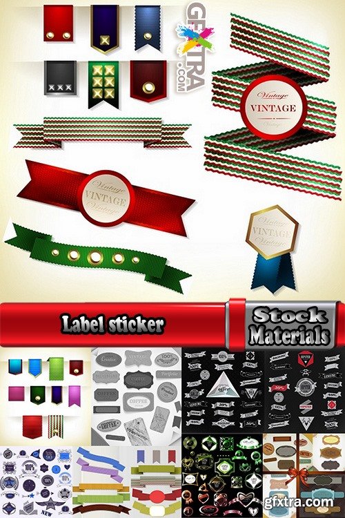 Label sticker advertising logo presentation 2-25 EPS