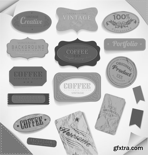 Label sticker advertising logo presentation 2-25 EPS