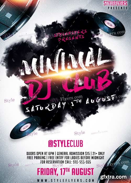 DJ Minimal PSD Flyer Template