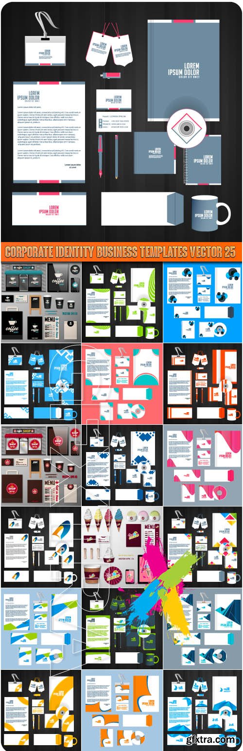 Corporate identity business templates vector 25