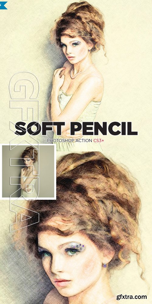 GraphicRiver - Soft Pencil Sketch Photoshop Action 17088689