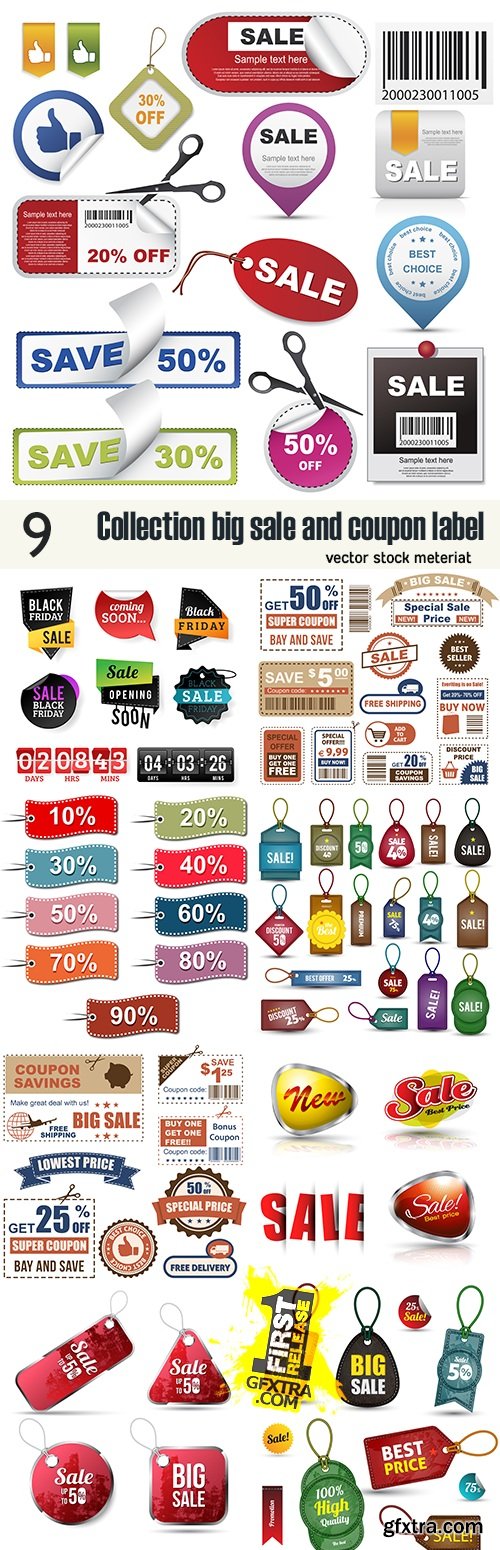 Collection big sale and coupon label