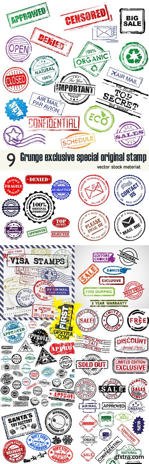 Grunge exclusive special original stamp