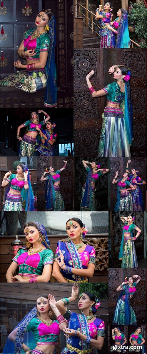 Beautiful young indian woman in traditional clothing