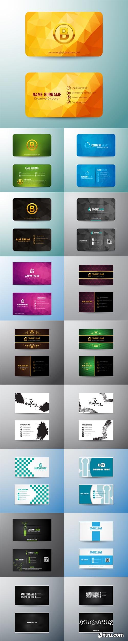 Vector Set - 17 Business Card Templates