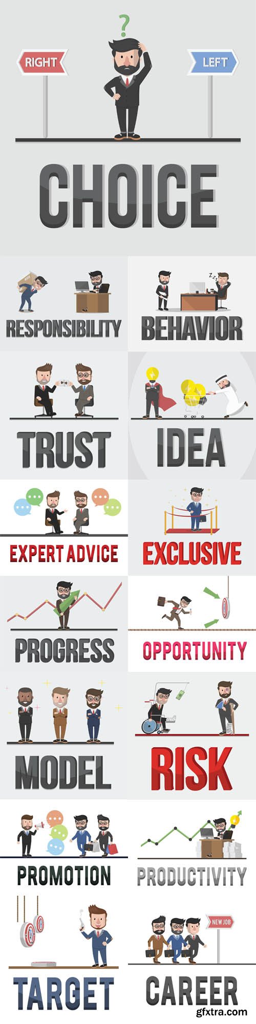 Vector Set - Business Concept Illustrations