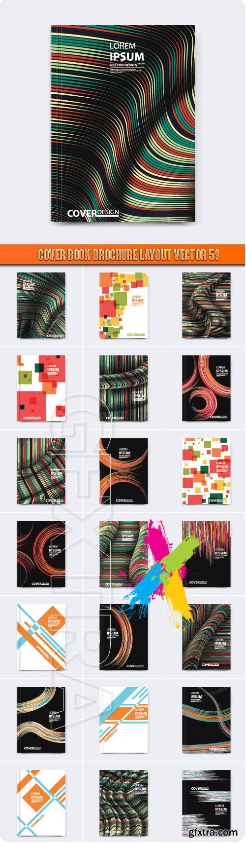 Cover book brochure layout vector 59