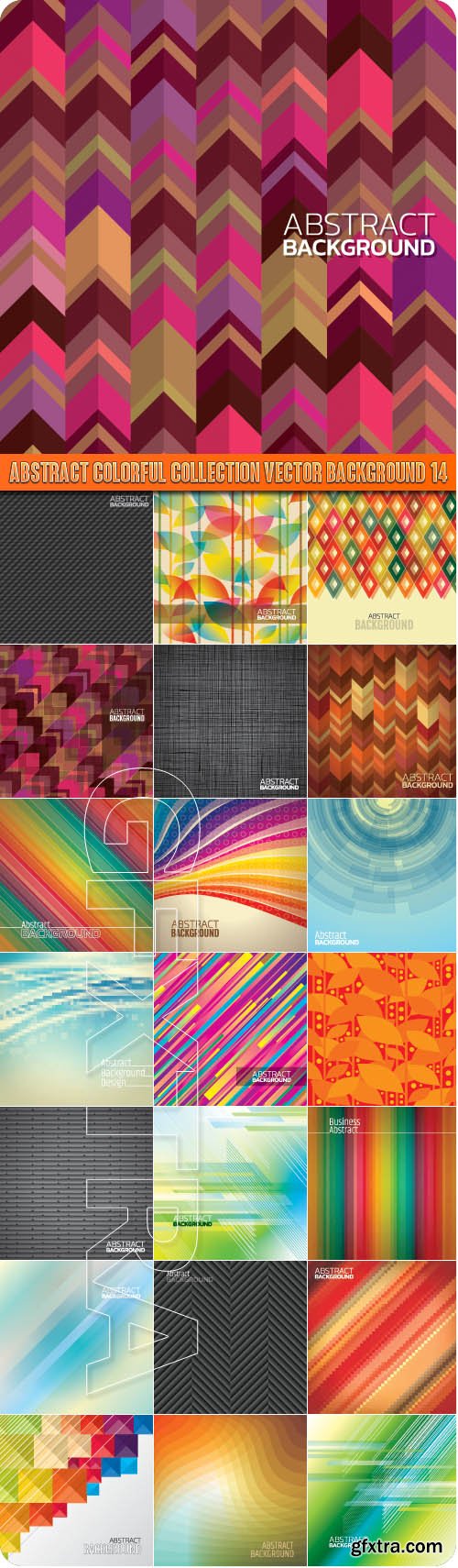 Abstract colorful collection vector background 14