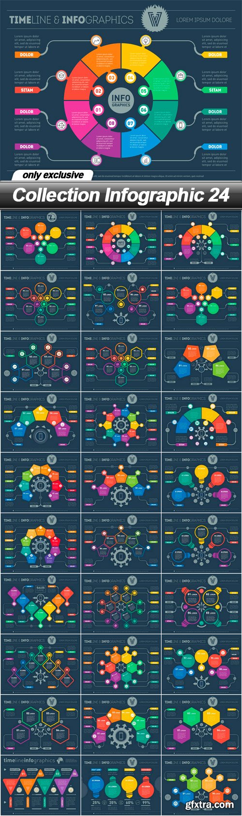 Collection Infographic 24 - 30 EPS