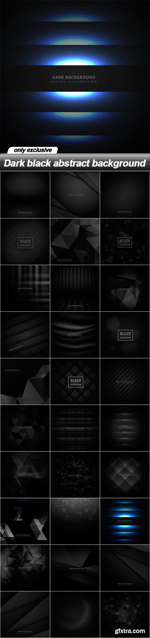 Dark black abstract background - 30 EPS