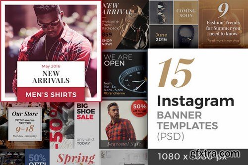 CM - 15 Instagram Banner Templates (PSD) 713774