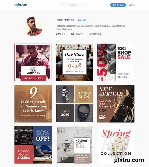 CM - 15 Instagram Banner Templates (PSD) 713774