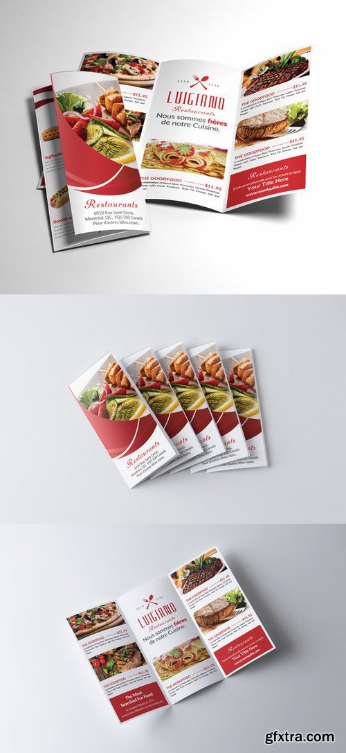 CM - Restaurant Menu Tri-fold Brochure 711631