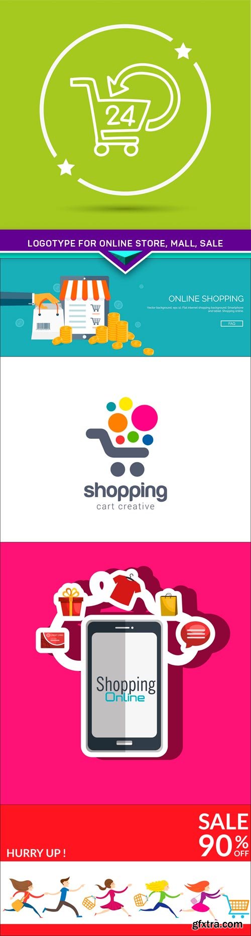 Logotype for online store, mall, sale  5X EPS