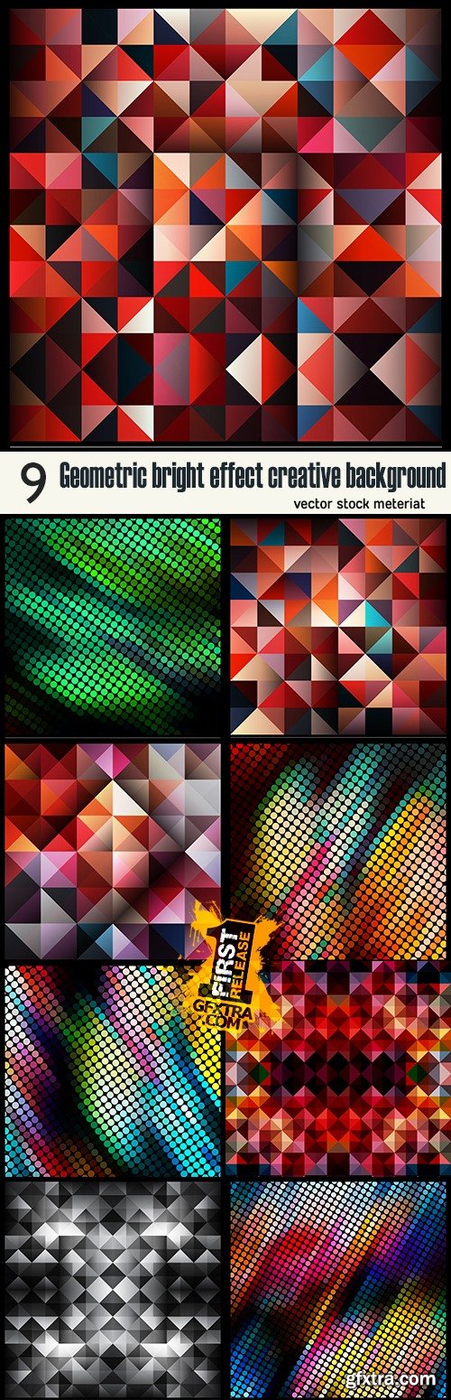 Geometric bright effect creative background