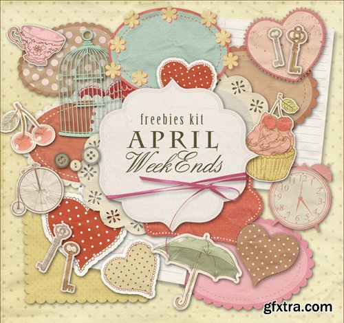 Scrap Kit Retro Labels - April Weekend