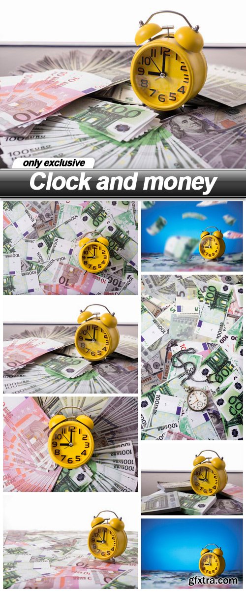 Clock and money - 8 UHQ JPEG