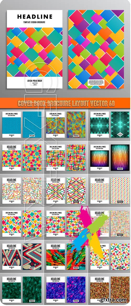 Cover book brochure layout vector 60