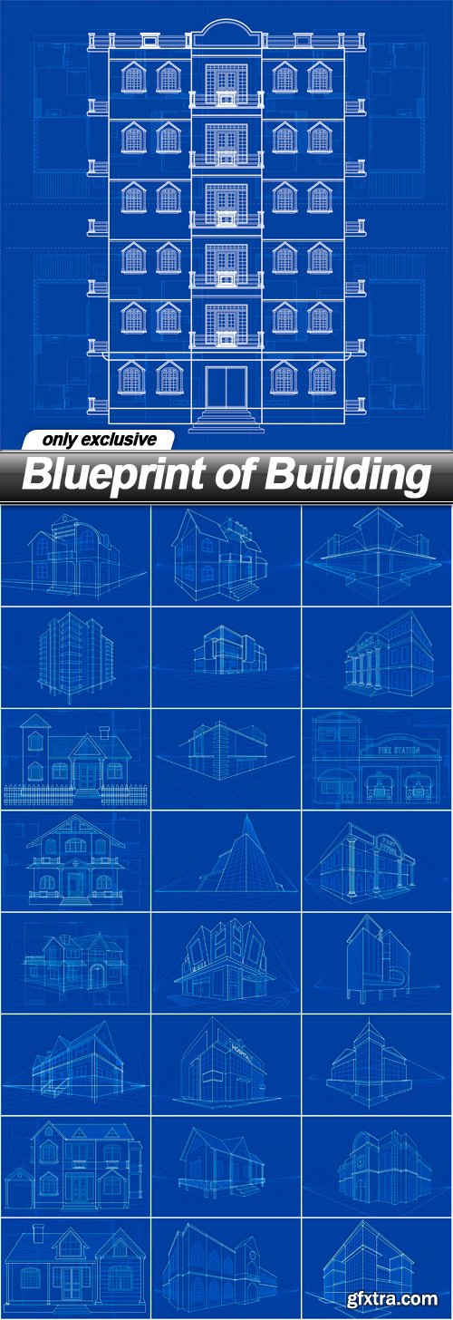 Blueprint of Building - 25 EPS