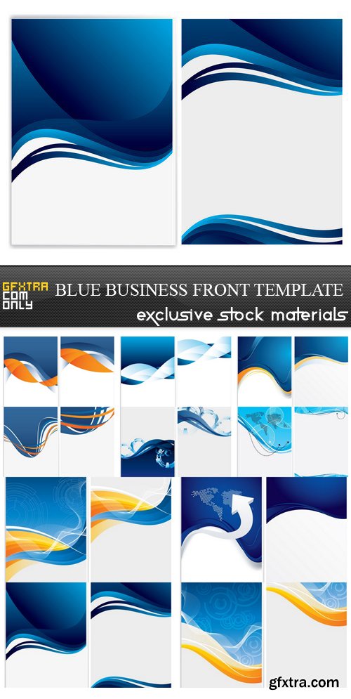 Blue Business Front Template - 10 EPS