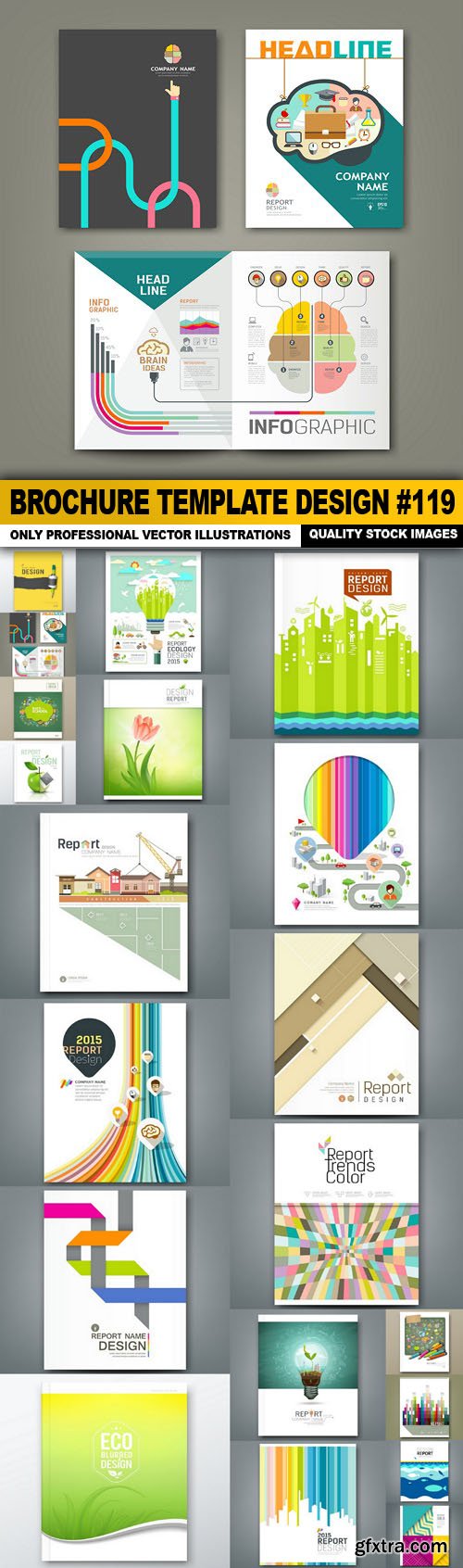 Brochure Template Design #119 - 20 Vector