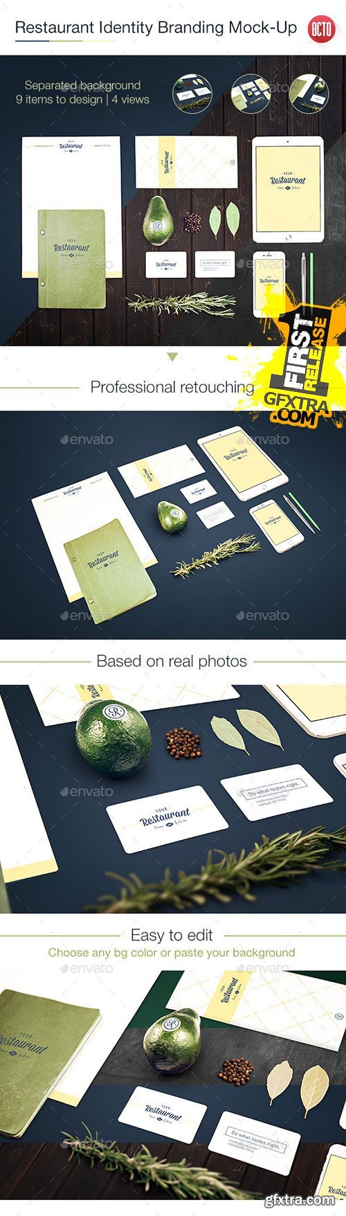 GraphicRiver - Restaurant Identity Branding Mock-Up 10931546