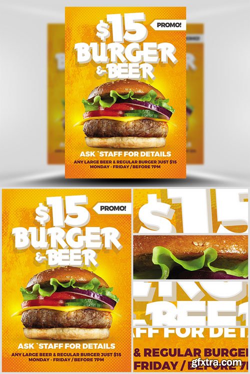 Burger and Beer Flyer Template