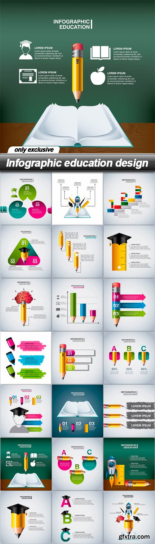 Infographic education design - 21 EPS