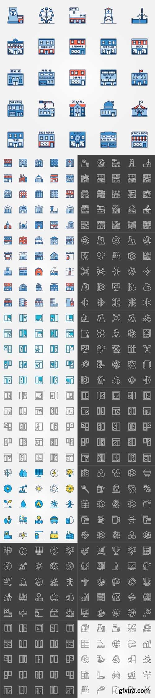 Vector Set - Different Line Icons Collection