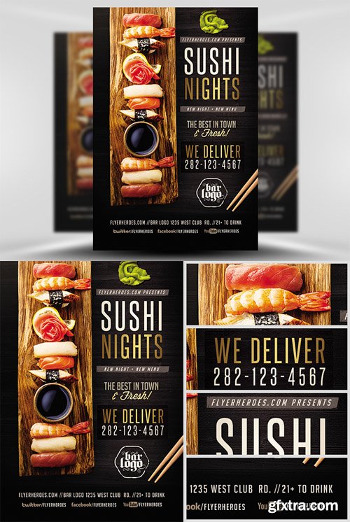 Sushi Nights Flyer Template
