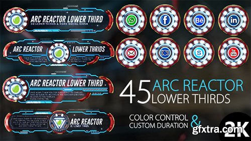 Videohive 45 Arc Reactor Lower Thirds 16086234