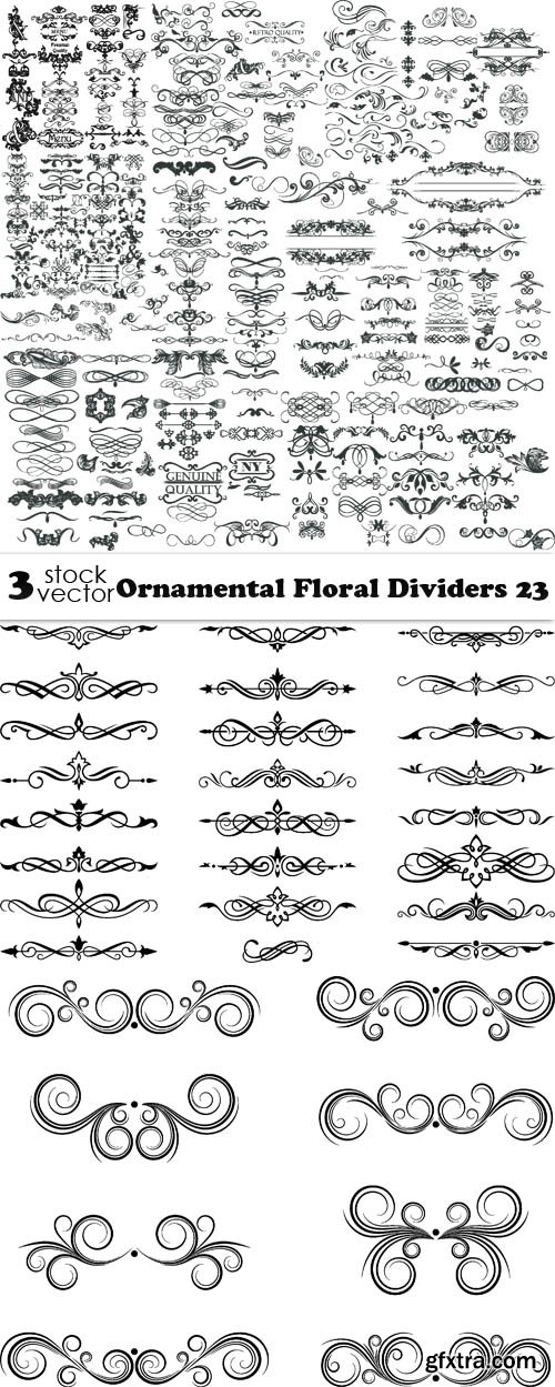 Vectors - Ornamental Floral Dividers 23