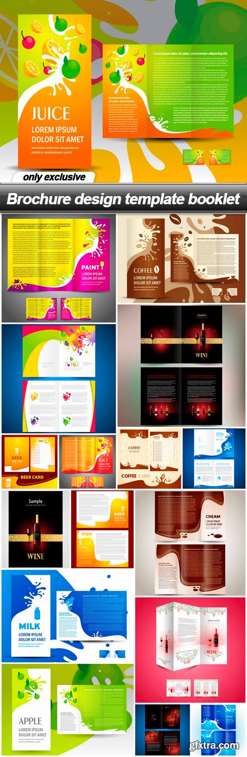 Brochure design template booklet - 17 EPS