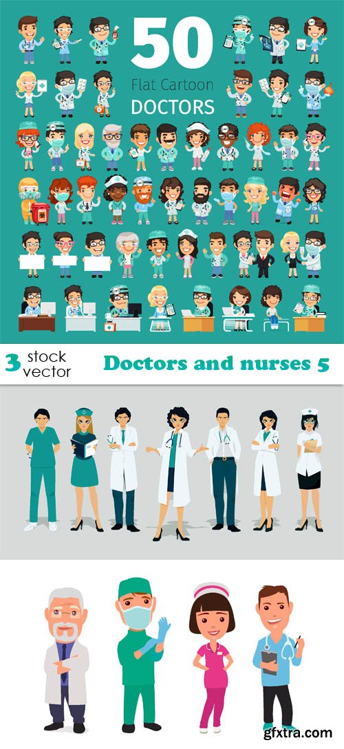 Vectors - Doctors and nurses 5