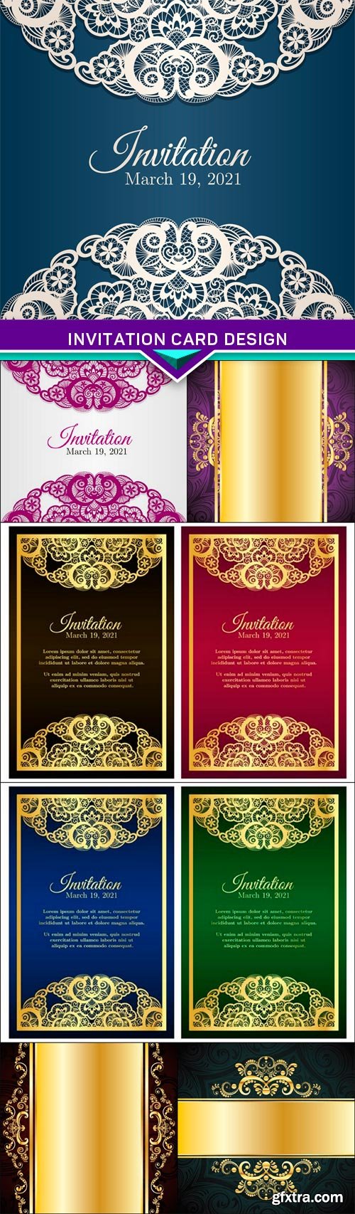 Invitation Card Design 7X EPS