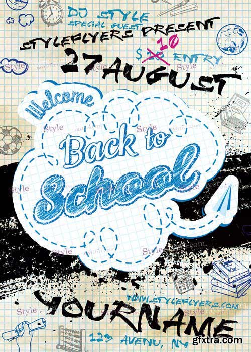 Back To School Flyer PSD Flyer Template