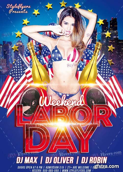 Labor Day Weekend PSD Flyer Template