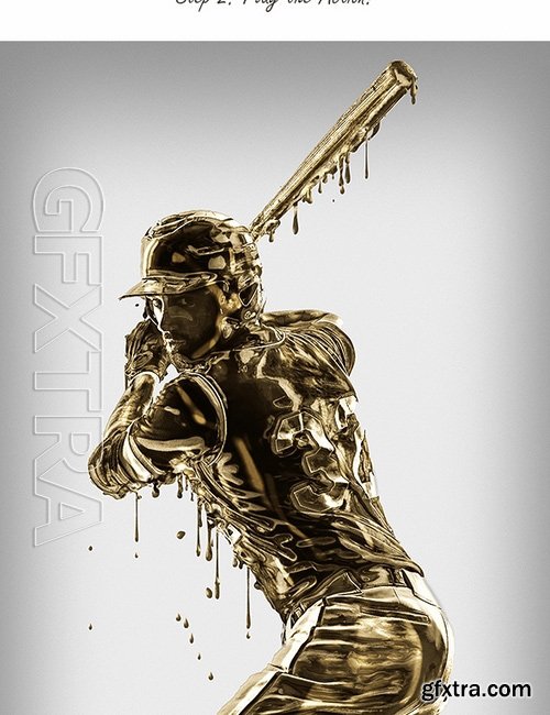 GraphicRiver - Dripping Gold Photoshop Action 17132986