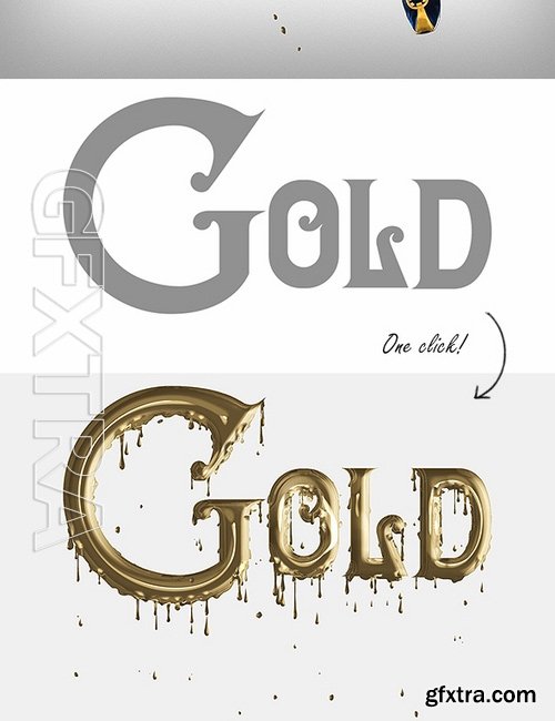 GraphicRiver - Dripping Gold Photoshop Action 17132986